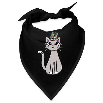 Schamanen Katze Kätzchen Schamane Katze Kinder - Bandana - Schwarz - Vorne