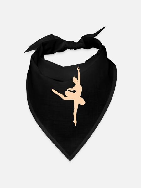 Silhouette de ballet minimaliste ballerine femme - Bandana - noir