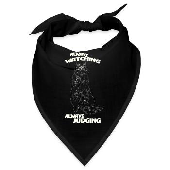 IMMER BEOBACHTEND, IMMER URTEILEND - Bandana - Schwarz - Vorne