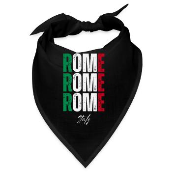 Rom Italien, ich liebe Rom - Bandana - Schwarz - Vorne