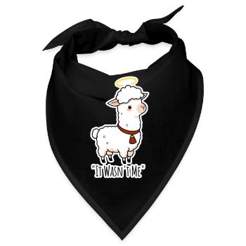 Unschulds Lamm äh Lama? Hä? Lama ist unschuldig! - Bandana - Schwarz - Vorne