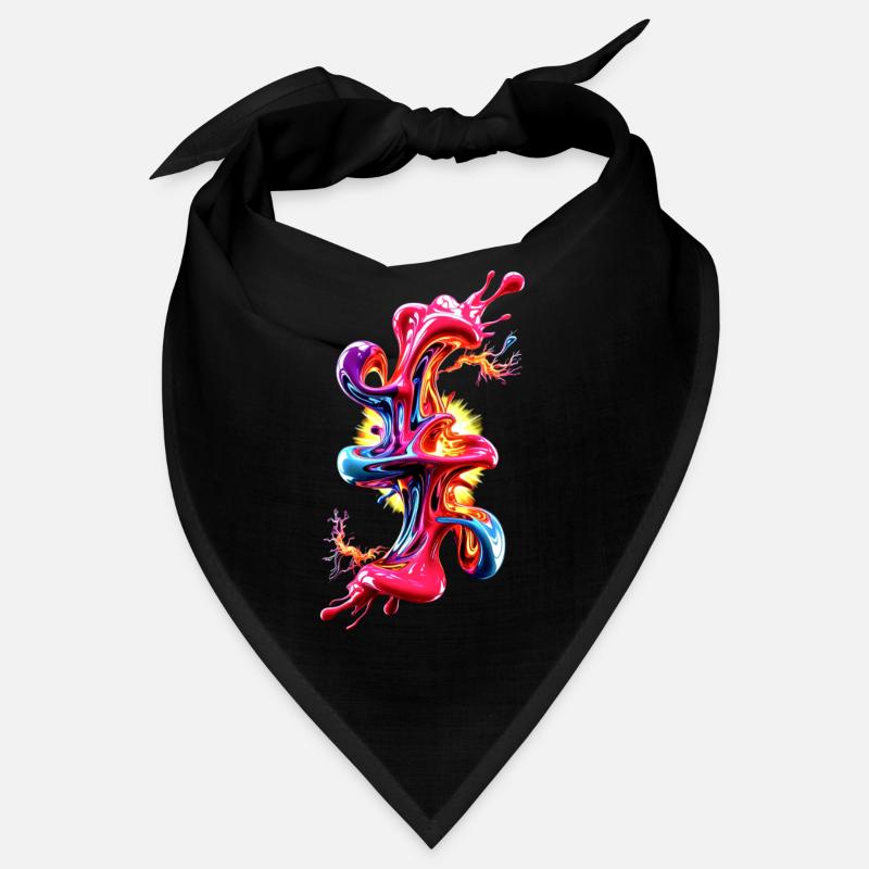 Abstraktes Liquid Art Fluid  Bandana