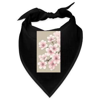 Sakura Kirschblüte - Bandana - Schwarz - Vorne