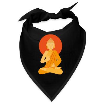 Buddha Buddha Yoga Buddhismus - Bandana - Schwarz - Vorne
