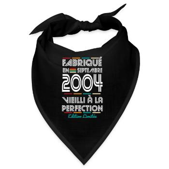 20-jähriges Jubiläum - Hergestellt im September 2004 - Bandana - Schwarz - Vorne