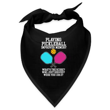 Playing Pickleball Improves Memory - Bandana - Schwarz - Vorne
