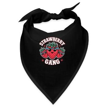 Strawberry Gang - Team Erdbeere Pflücker - Bandana - Schwarz - Vorne