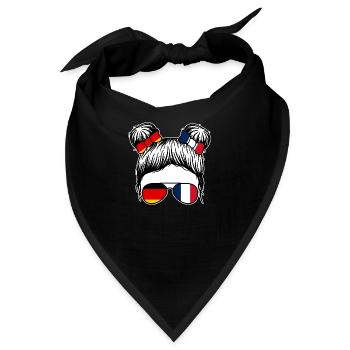 Franzosen Französisch Deutschland Frankreich - Bandana - Schwarz - Vorne