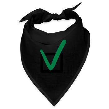 Häkchen Zeichen Symbole - Bandana - Schwarz - Vorne