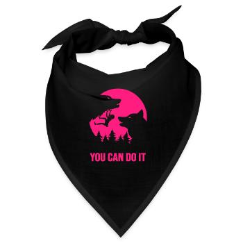 Klettern Bergsteiger-motivation climbing-girl - Bandana - Schwarz - Vorne