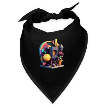 3D - Bandana - Schwarz - Vorne