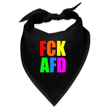 Fck afd - Bandana - Schwarz - Vorne