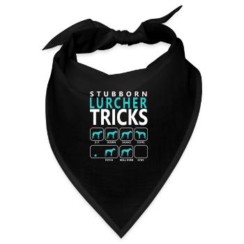 Hartnäckige Lurcher-Tricks - Bandana - Schwarz - Vorne