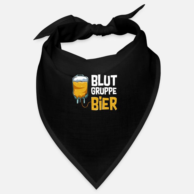 Blutgruppe Bier Alkohol Trinker Lustiger Spruch Bandana