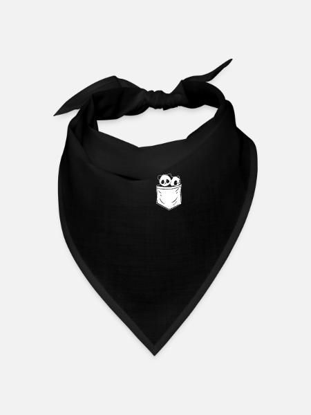 Netter kleiner Bären-Panda-Entwurf, Babypanda - Bandana - Schwarz - Vorne