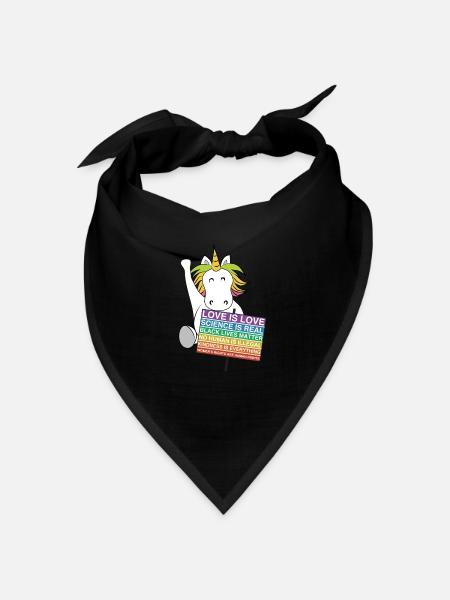 Licorne de justice sociale activiste signe l’équité - Bandana - noir