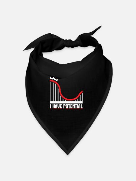 Humor Physics Design Quote I Have Potential - Bandana - Schwarz