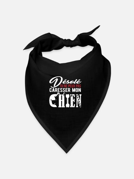 Désolé tu ne peux pas caresser mon chien - Bandana - noir