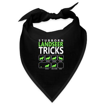 Hartnäckige Landseer-Tricks - Bandana - Schwarz - Vorne