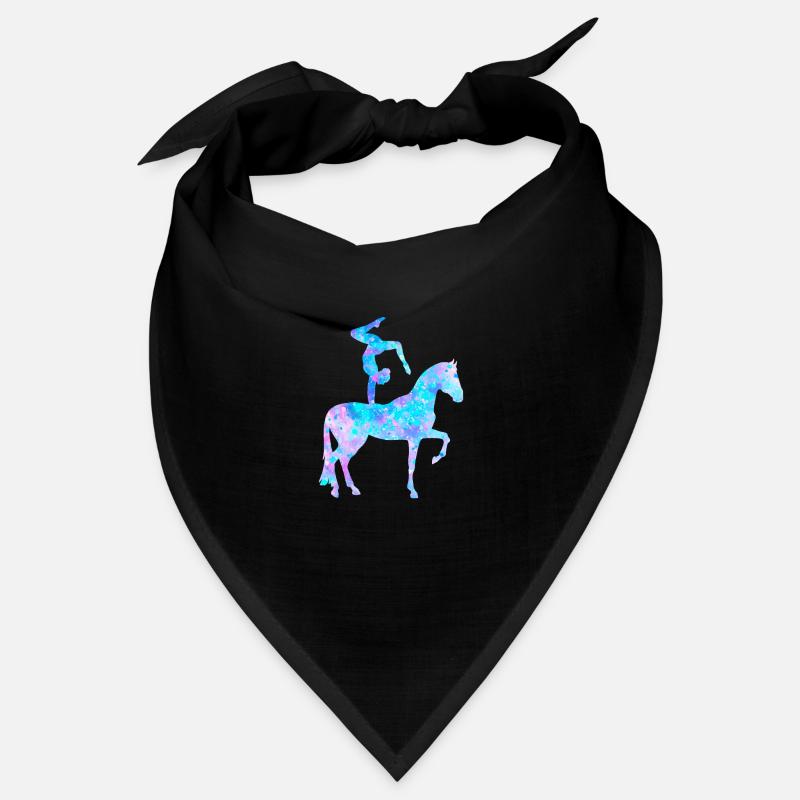 Voltigieren Voltigiererin Pferd Volti Geschenk - Bandana - Schwarz