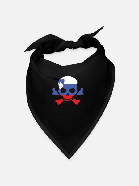 SLOVENIA SKULL SHIRT- slovenia - Bandana - Schwarz - Vorne