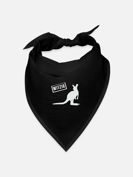 Känguru. Witzig. - Bandana - Schwarz