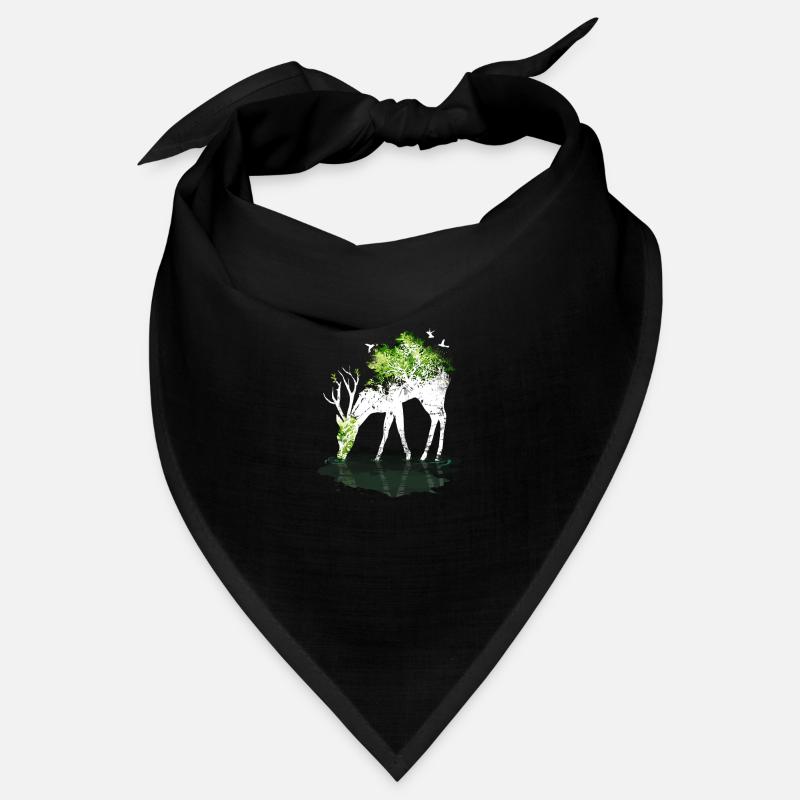 Natur Wasser Trinken Wald Tier Hirsch Geschenk Bandana