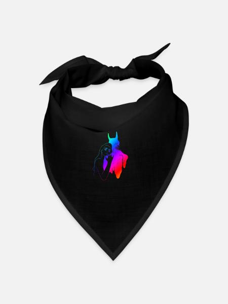 Hug devil hug Halloween gift Satan - Bandana - black