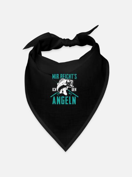 Mir Reicht's Ich Geh Angeln Lustiges Fischer - Bandana - Schwarz - Vorne