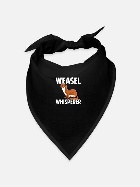 weasel whisperer, weasel - Bandana - black
