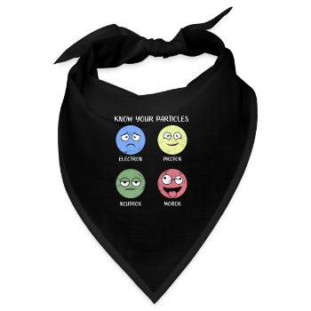Types of particle atom gift idea moron - Bandana - Schwarz - Vorne