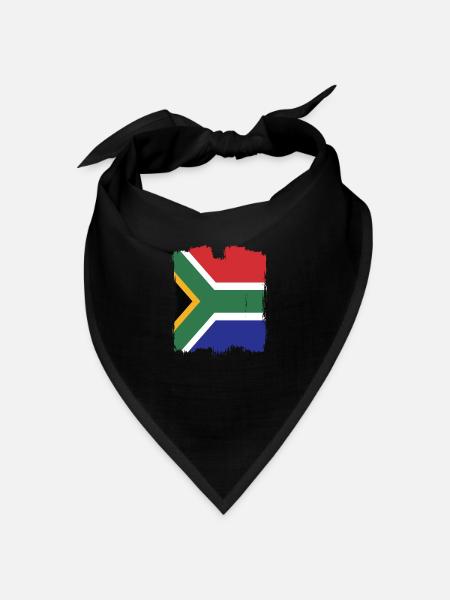 South Africa Flag - Bandana - black
