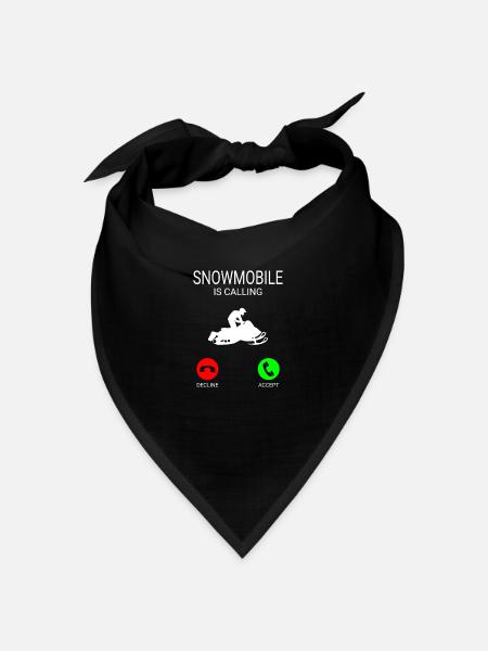 Snowmobile is calling fancy snowmobile t-shirt - Bandana - Schwarz - Vorne
