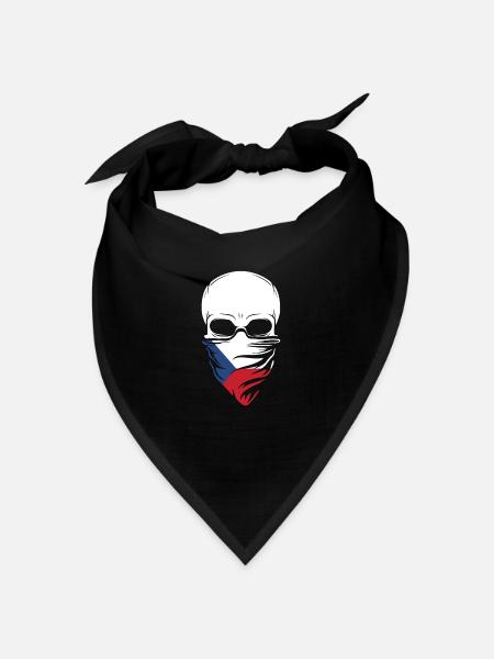 Dia De Los Muertos - Czech Republic Skull - Bandana - Schwarz - Vorne