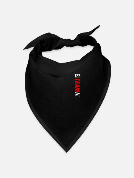 122 TEAM One Hundred Twenty Two, 122, numero - Bandana - black - Front