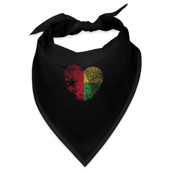 Guinea-Bissau in my DNA: guinea-bissau Heart - Bandana - Schwarz - Vorne