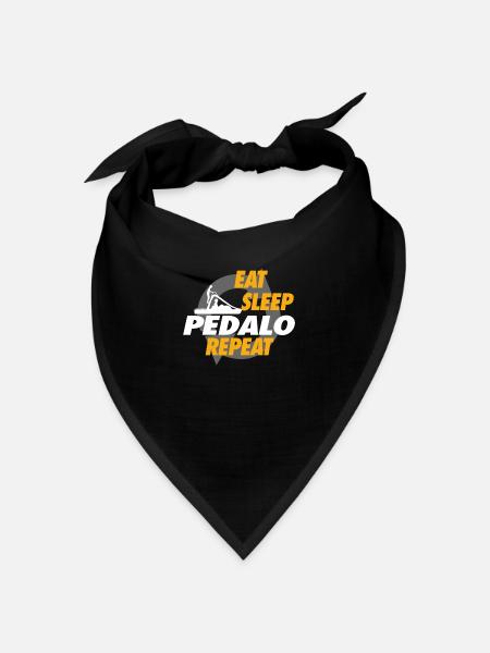 Eat Sleep Ped alo Répéter pour les capitaines - Bandana - noir - Devant