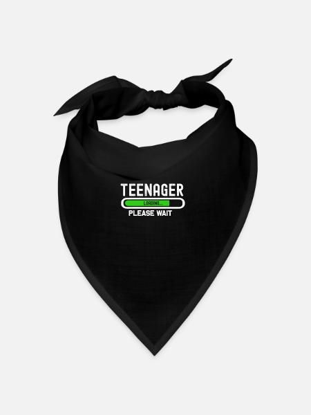 enager loading, bitte warten - Bandana - Schwarz - Vorne