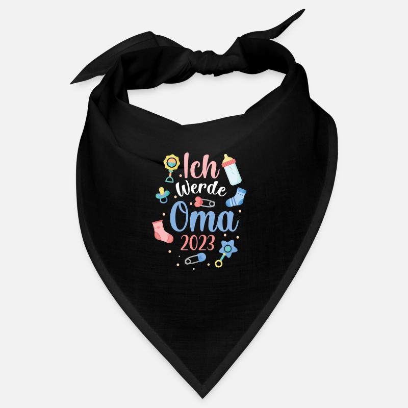 Ich Werde Oma 2023 süßes werdende Großmutter - Bandana - Schwarz