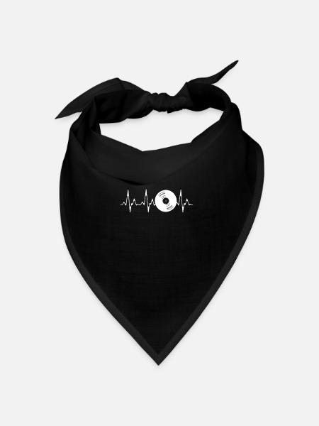 Vinyl hearthbeat, Tout sonne mieux sur viny - Bandana - noir - Devant