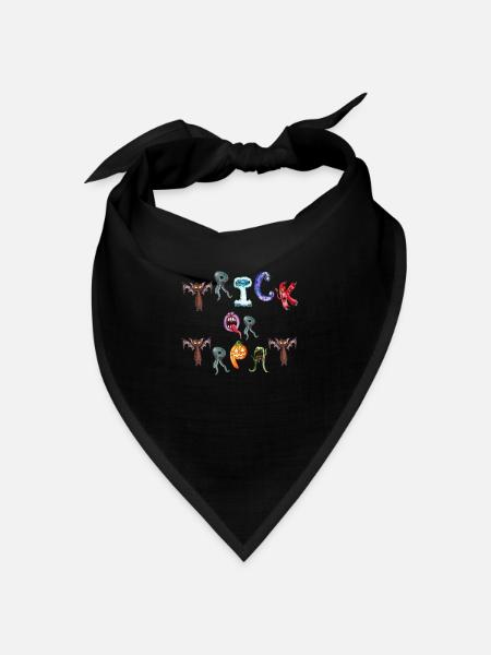 Doux ou aigre Halloween petit monstre - Bandana - noir - Devant