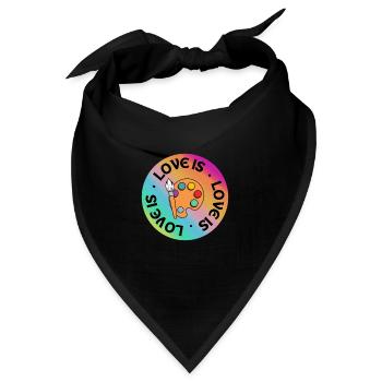 Malerei: Liebe ist. - Bandana - Schwarz - Vorne