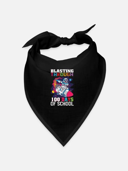 Sprengen Durch 100 Tage Schulrakete - Bandana - Schwarz - Vorne
