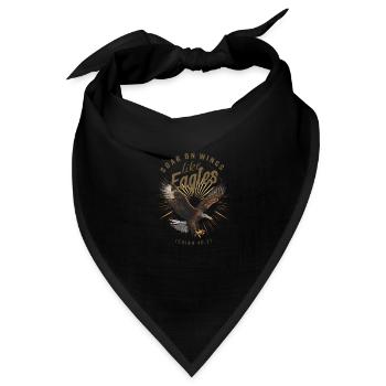 Wie Adler Schweben Jesaja 40:31 Adlerdesign - Bandana - Schwarz - Vorne