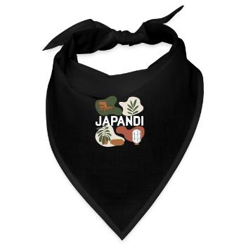 Wabi Sabi Japandi Innenraum - Bandana - Schwarz - Vorne
