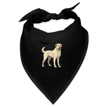 Kangal Hund Tier - Bandana - Schwarz - Vorne