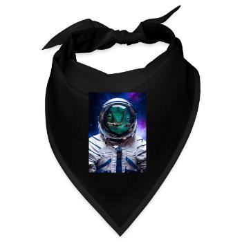 Panther Chamäleon Spaceman Astronaut - Bandana - Schwarz - Vorne