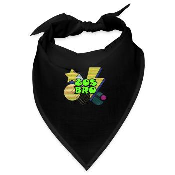 80s Bro 80's Disco Party - Bandana - Schwarz - Vorne