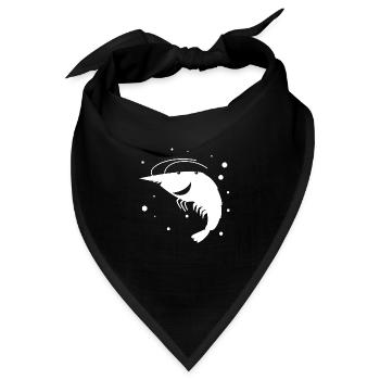 Languste - Fisch Meereswesen Tierfreund - Bandana - Schwarz - Vorne