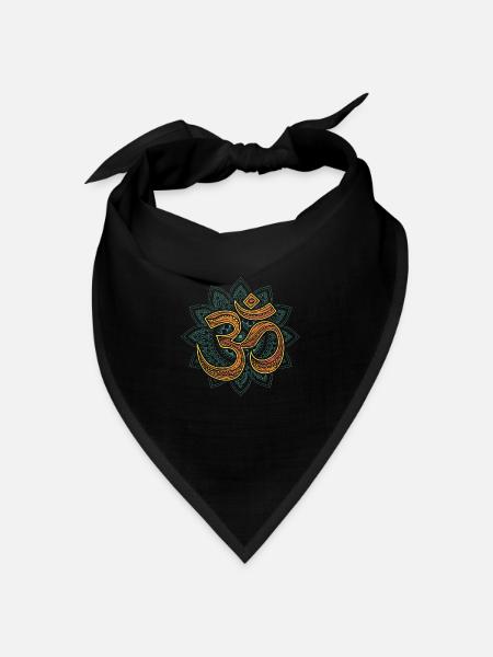 Om zen mandala yoga meditation circle - Bandana - black - Front